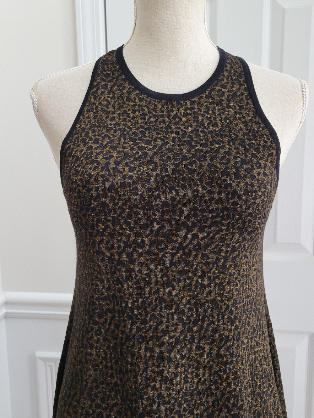 Saint Laurent Leopard Jacquard Luxe Knit Animal Printed Silk Blend Dress Size M - Picture 8 of 14